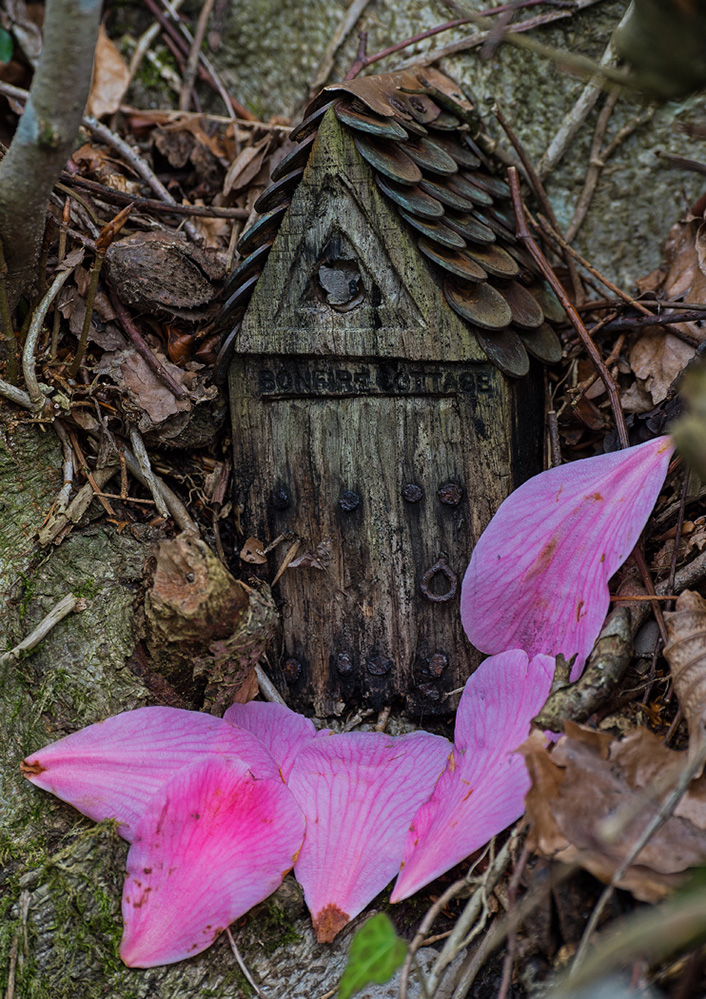 Furzey Gardens New Forest Fairy Door 'Bonfire Cottage'